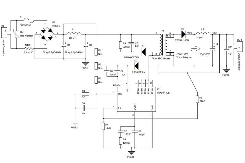 Schematic - STMicroelectronics STEVAL-ISA196V1 Evaluation Board